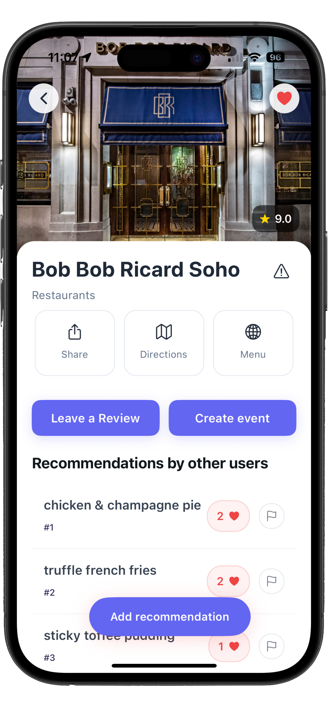 Recommends App Screenshot